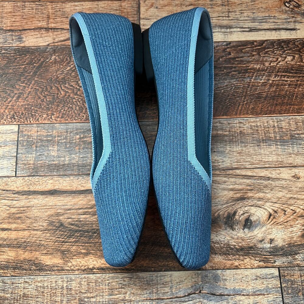 Vivaia Blue Margot 2.0 Square Toe Slip On V-Cut Flats Women's 42 US 10.5 Shoes - Picture 6 of 8